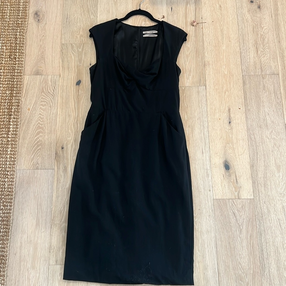 Ports1961 black midi length dress.. size 8